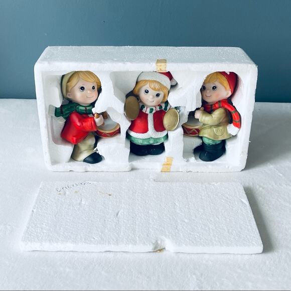 3 Vintage HOMCO 5564 Christmas Figurines Drummer Boy Cymbal Girl - Picture 8 of 8